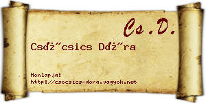 Csócsics Dóra névjegykártya