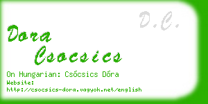 dora csocsics business card